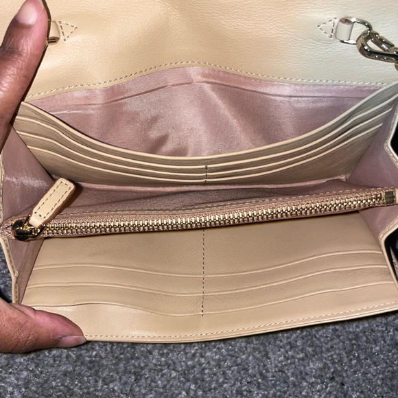 MCM Metallic Gold Clutch with Chain - Picture 2 of 8